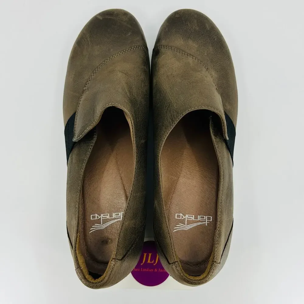 Dansko Women's Fae Burnished Nubuck Slip On Comfort Shoes Size 40 EU/ 9.5-10 US